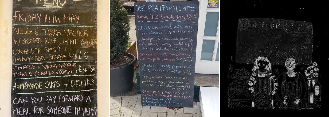 The Platform Cafe Menu