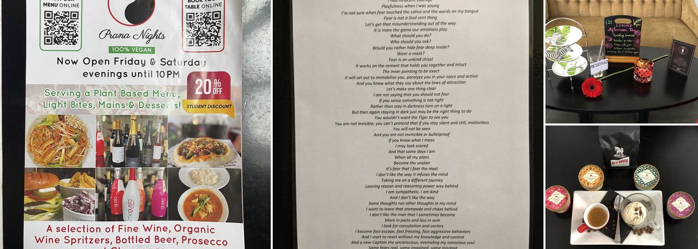 Prana Cafe Menu