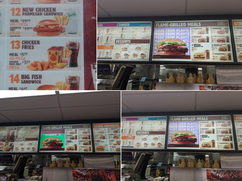 Burger King Menu