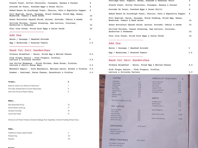 By The River Brew Co. Menu