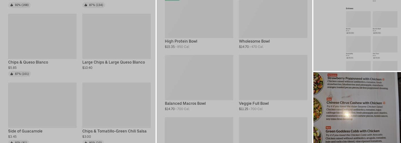 Chipotle Mexican Grill Menu