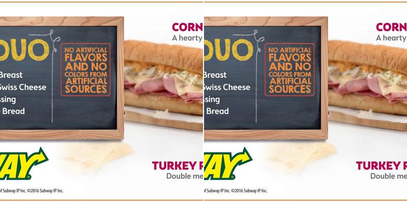Subway Menu