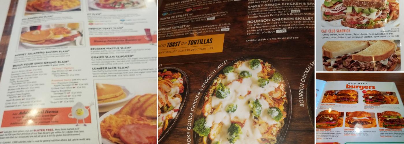 Denny's Restaurant Menu