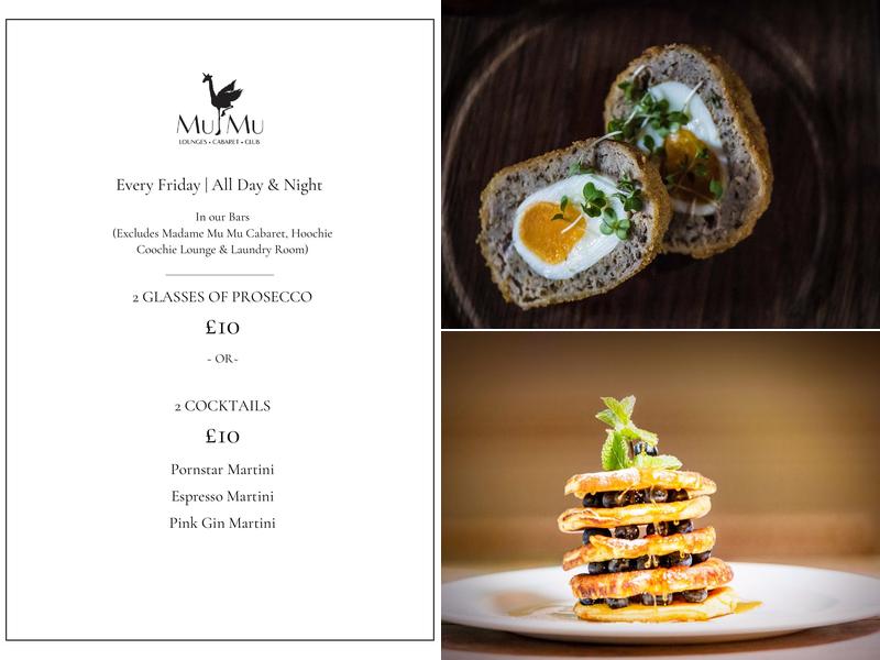 Mu Mu: Lounges. Cabaret. Club Menu