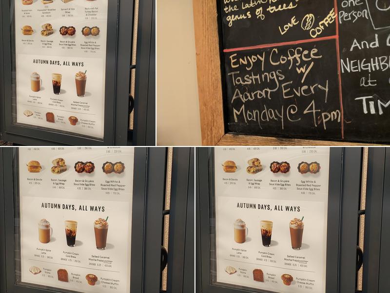 Starbucks Coffee Company Menu