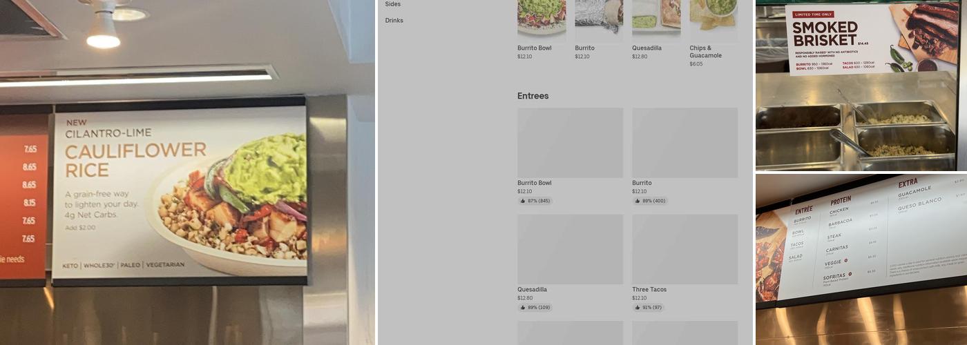 Chipotle Mexican Grill Menu