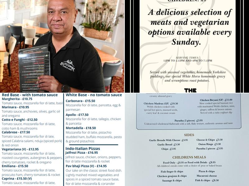The White Horse at Buckover Menu