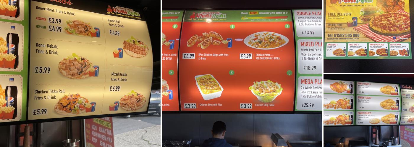 Bonitos Peri Peri Menu