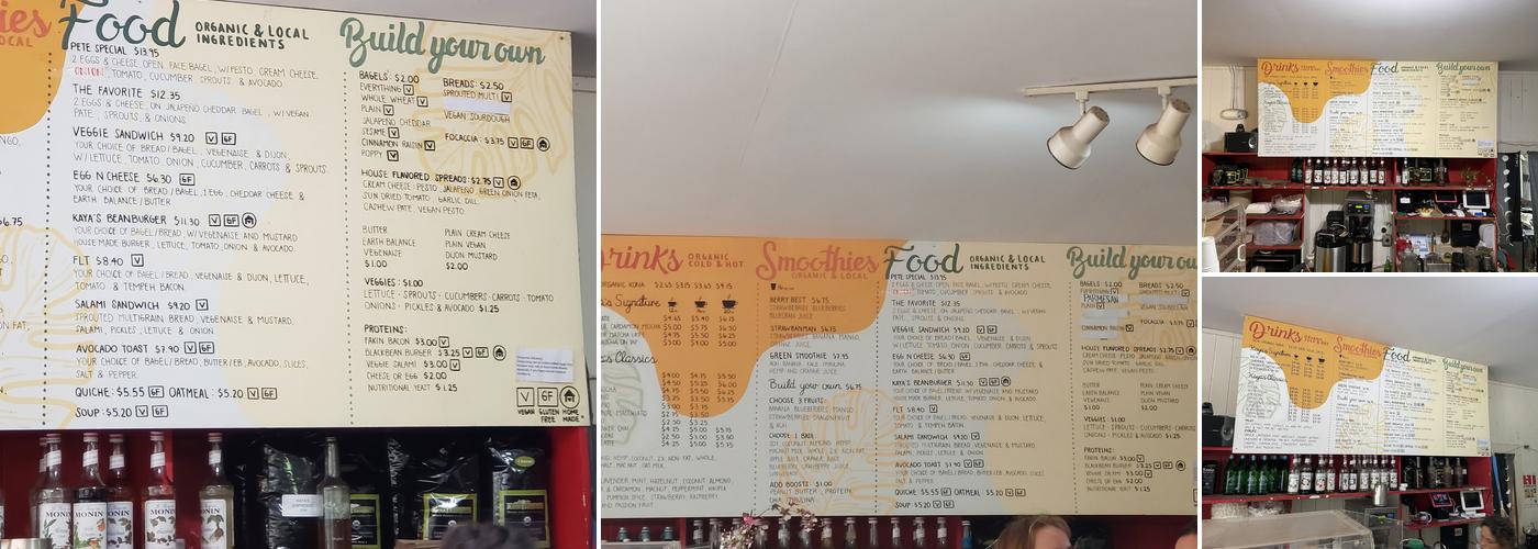 Kaya's Kawanui Inc Menu