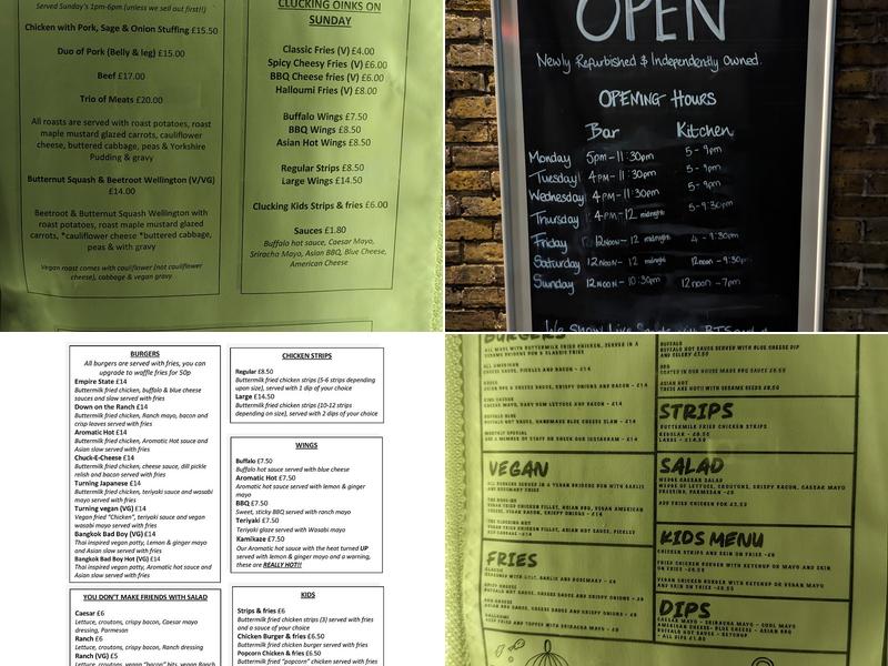 Princess Alexandra Menu