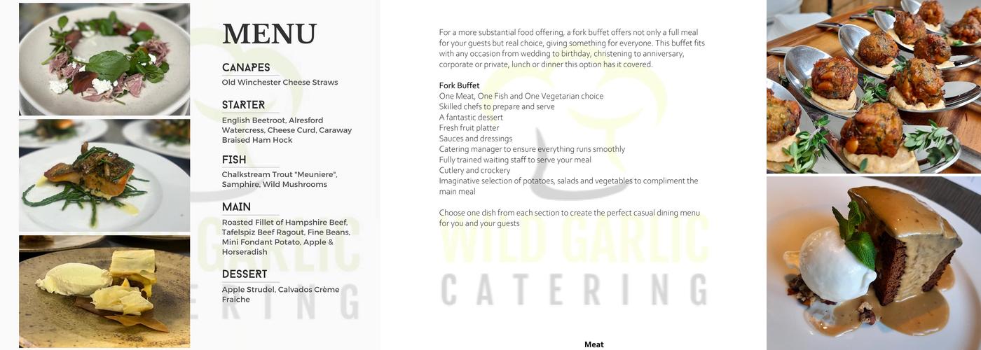 Wild Garlic Catering Menu