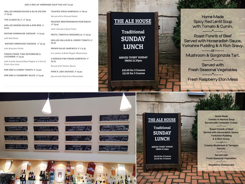 The Ale House Menu