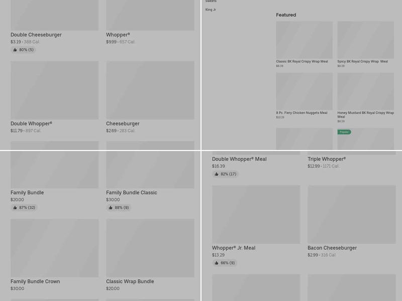 Burger King Menu