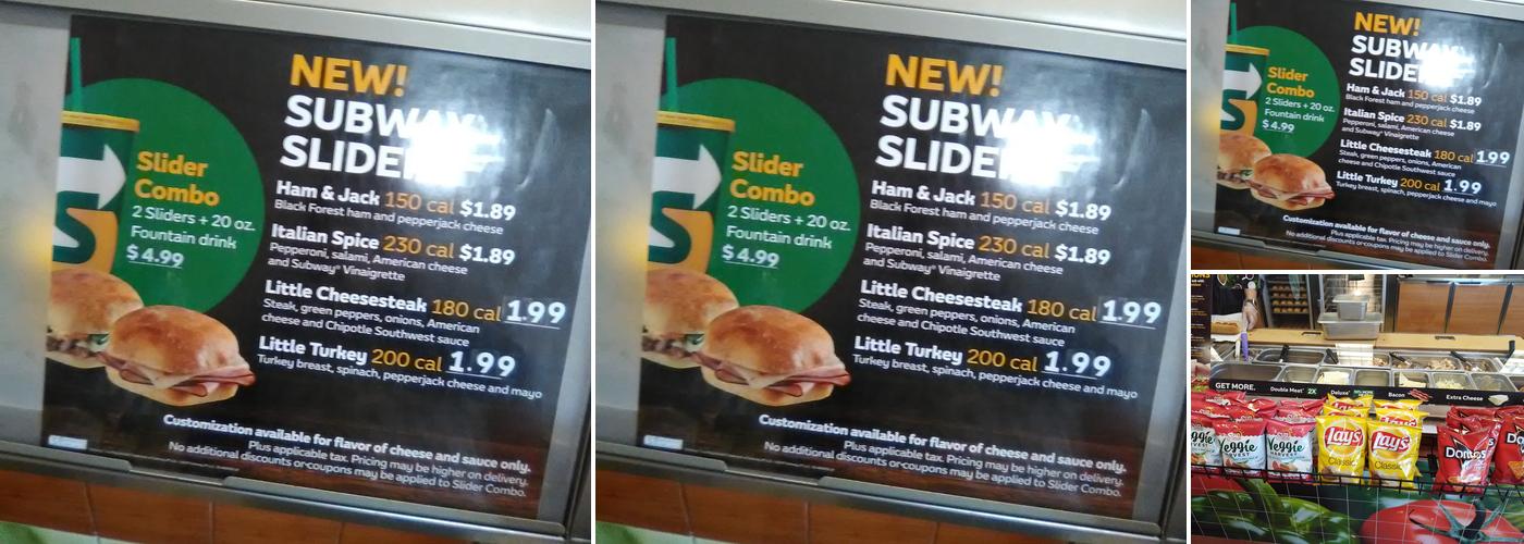 Subway Menu