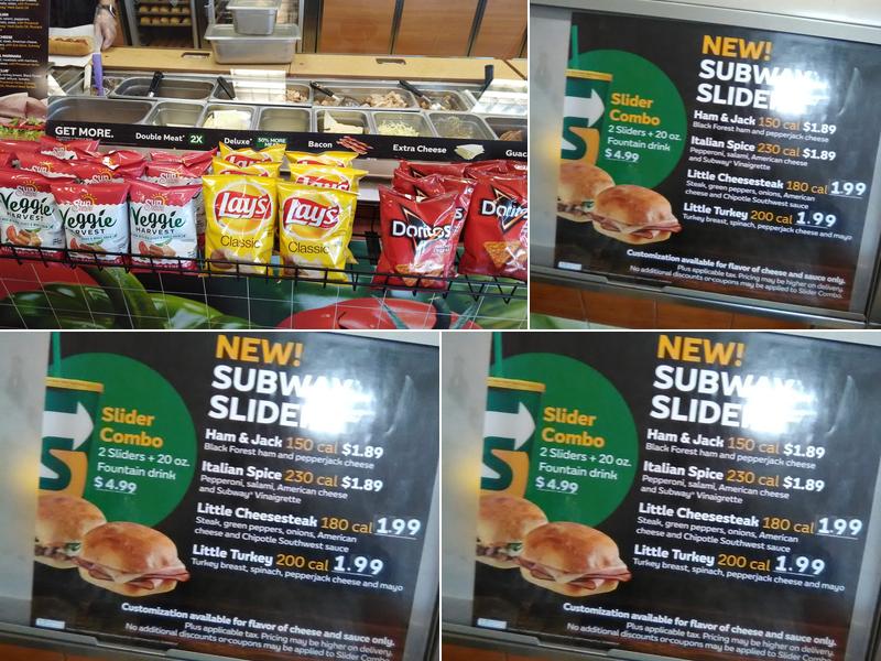 Subway Menu
