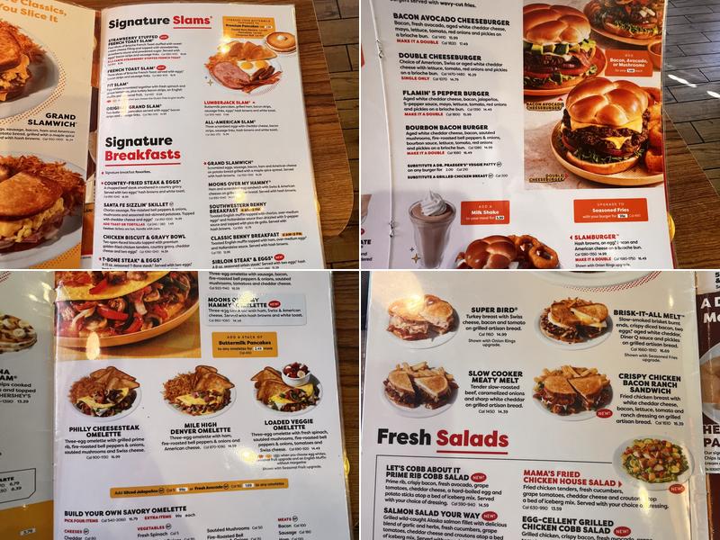Denny's Restaurant Menu