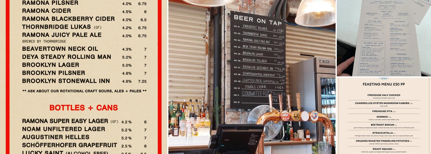 Firehouse Manchester Menu