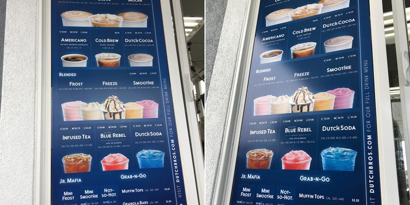 Dutch Bros Coffee Menu