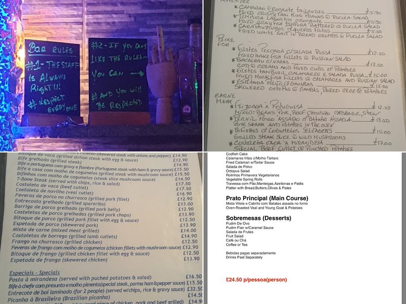 Grelha D'Ouro Cafe-Bar Menu