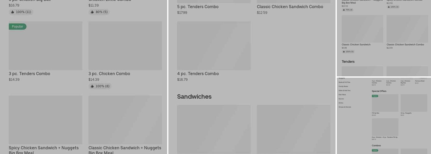 KFC Menu