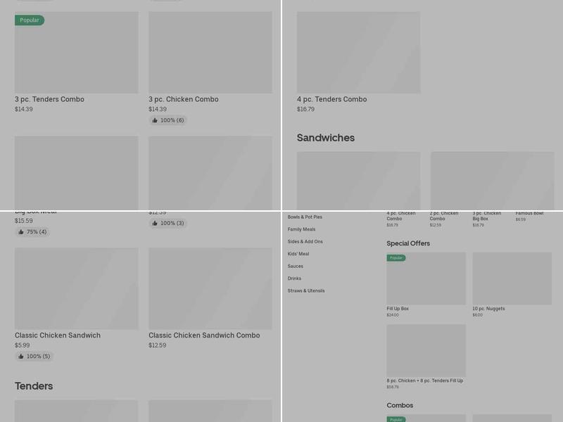 KFC Menu