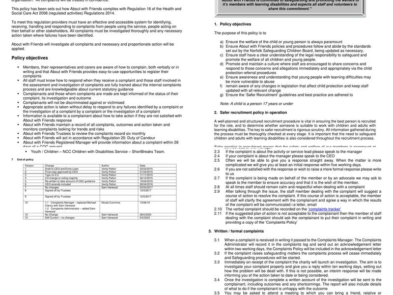 About With Friends Community Cafe Menu