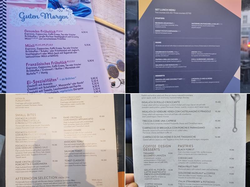 Lavazza Flagship Store Menu