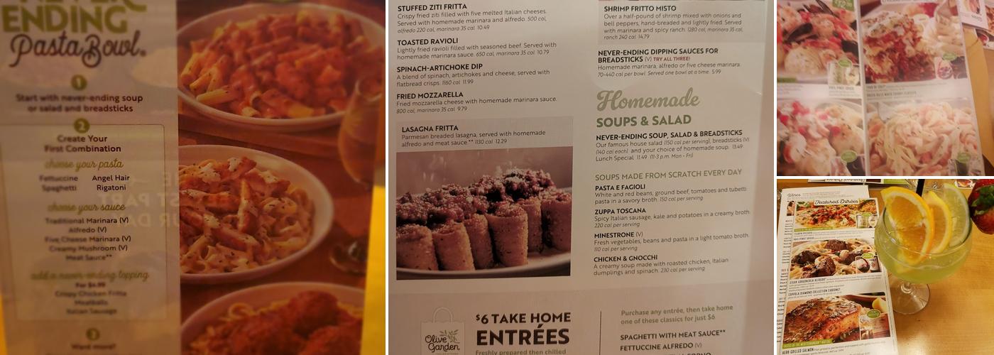 Olive Garden Italian Restaurant Menu