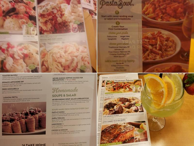 Olive Garden Italian Restaurant Menu