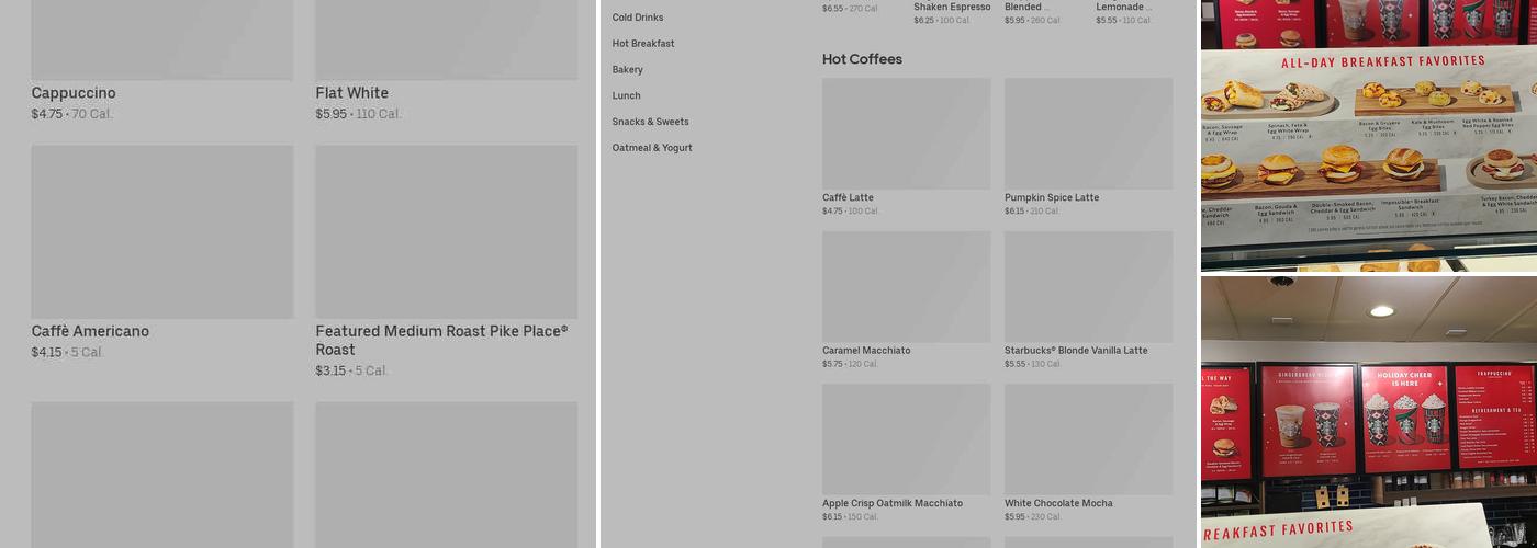 Starbucks Menu