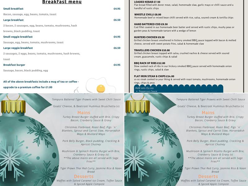 The Silent Whistle Menu