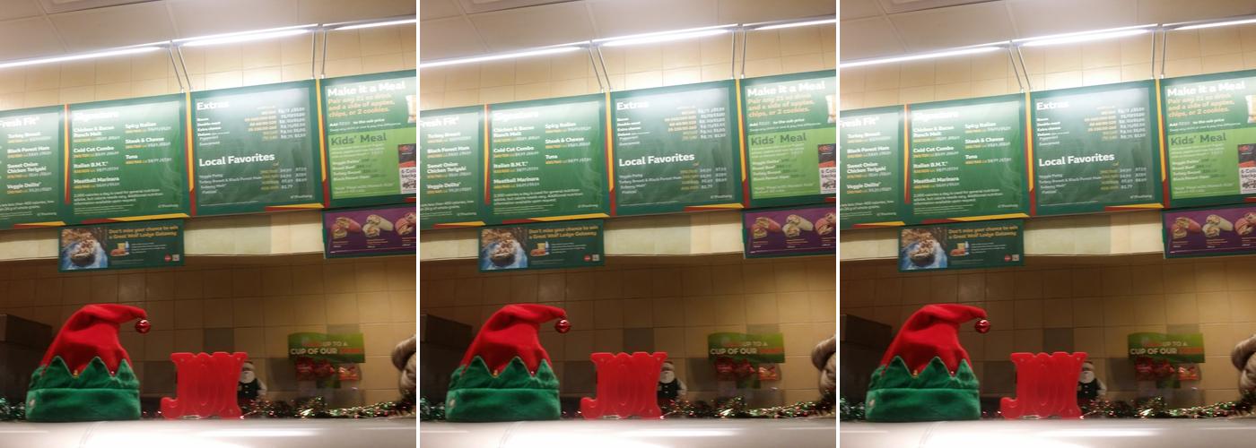 Subway Menu