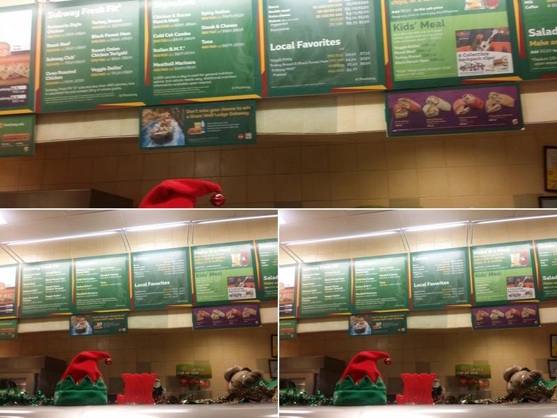 Subway Menu