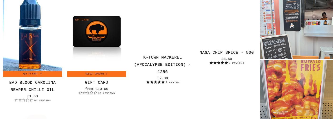 The Orange Buffalo Menu