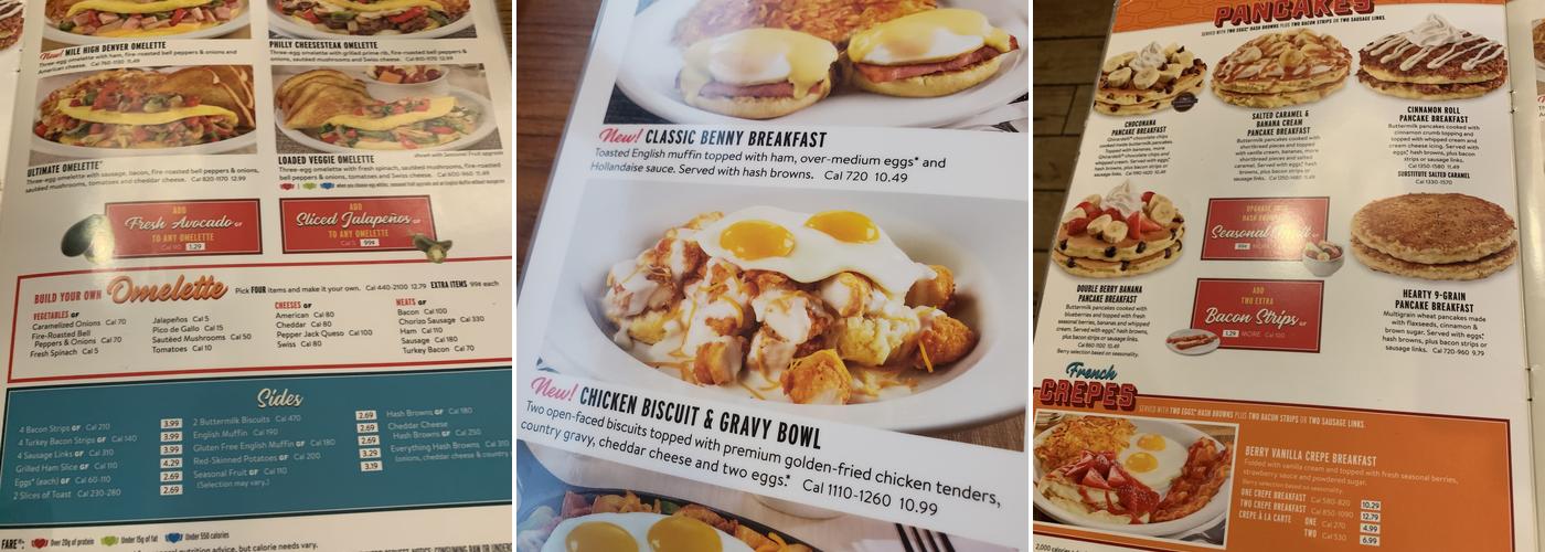Denny's Menu