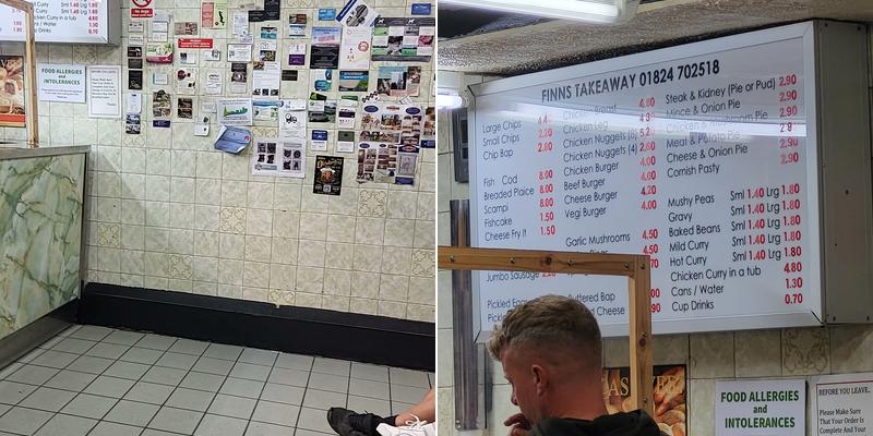 Finns Fish & Chip Shop Menu