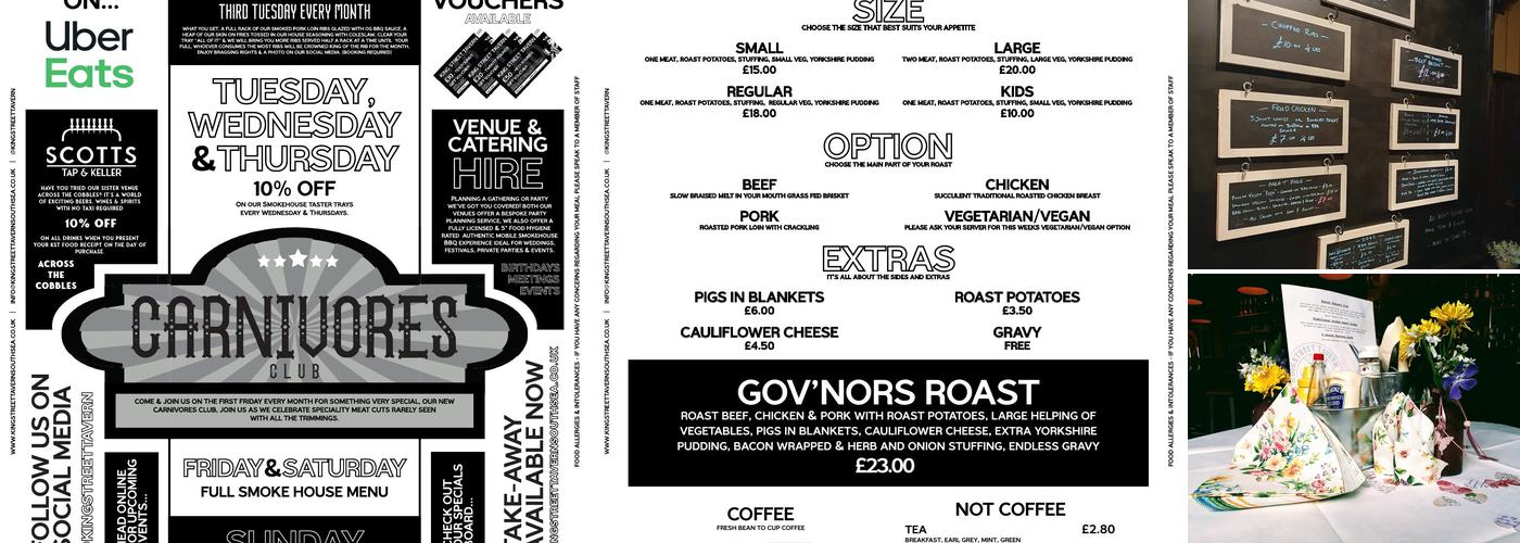 King Street Tavern Menu
