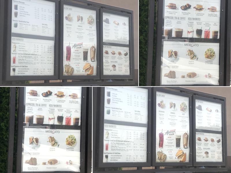 Starbucks Menu