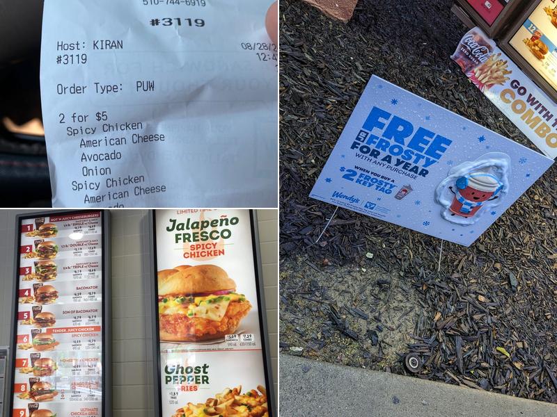 Wendy's Menu