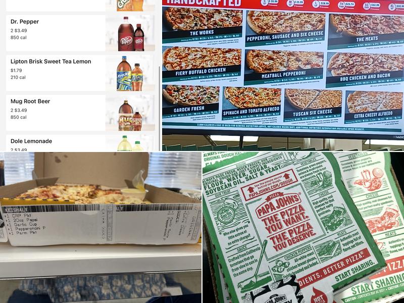 Papa Johns Pizza Menu