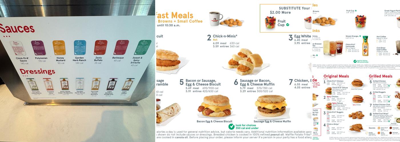 Chick-fil-A Menu