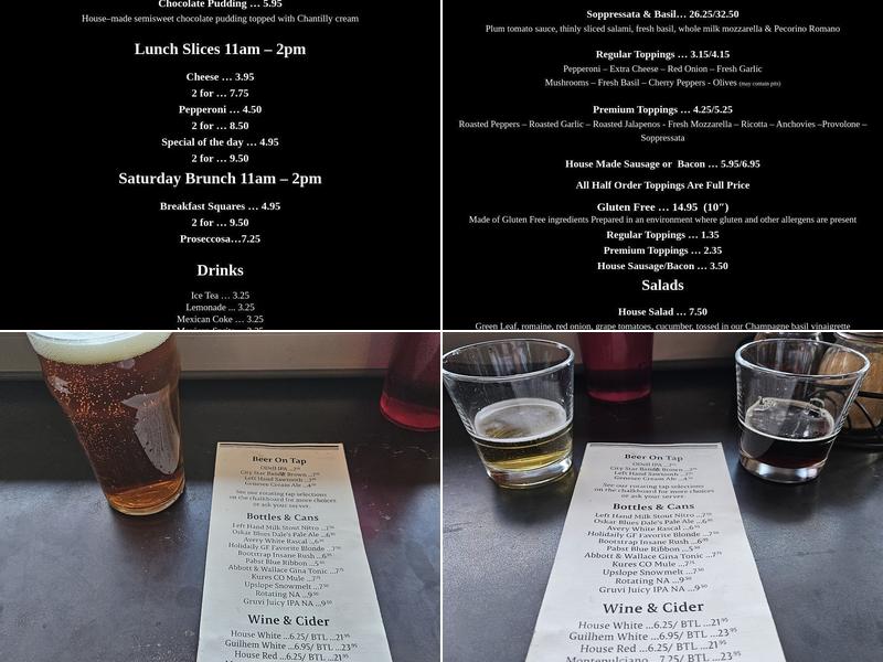 Rosalee's Pizzeria Menu