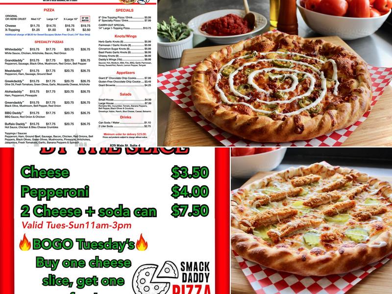 SmackDaddy Pizza Menu
