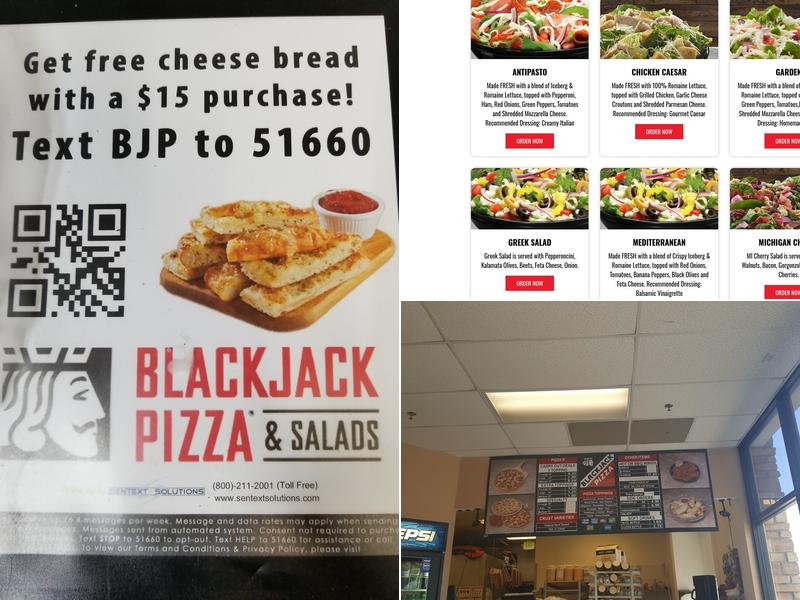 Blackjack Pizza & Salads Menu