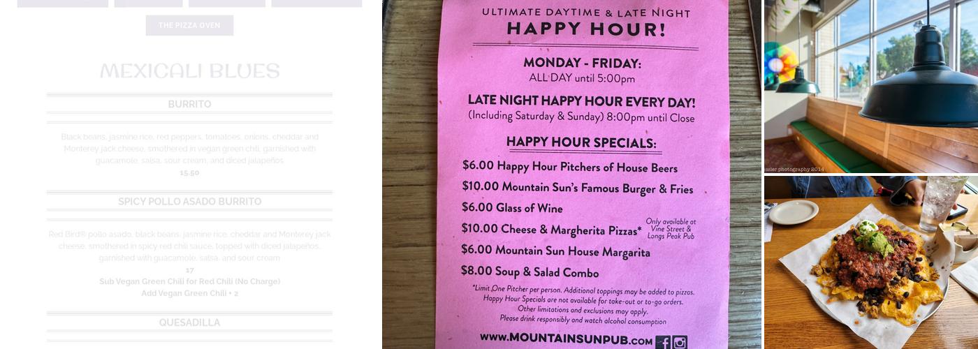 Longs Peak Pub & Taphouse Menu