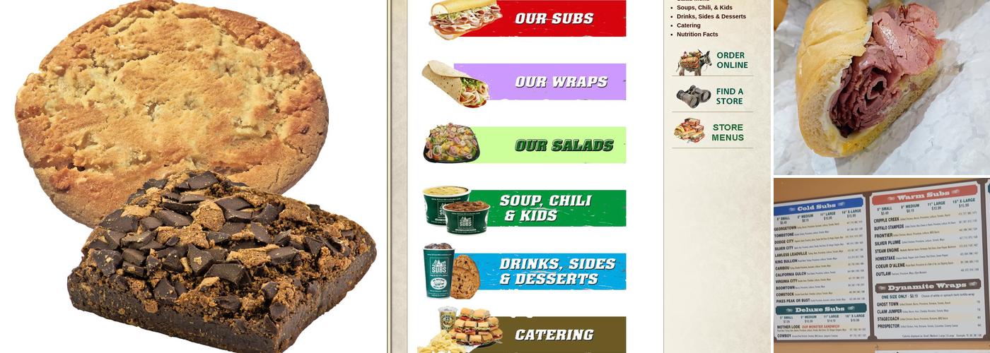 Silver Mine Subs Menu