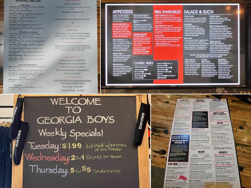 Georgia Boys BBQ - Longmont Menu