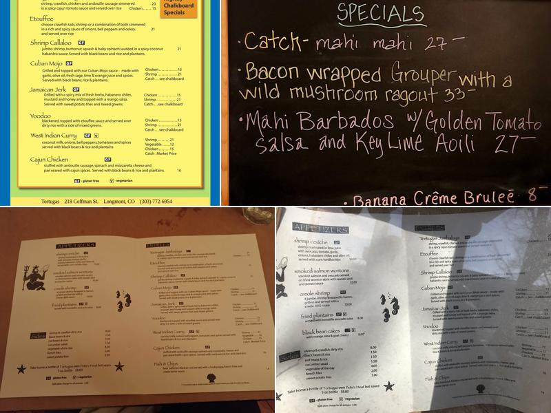 Tortugas Menu