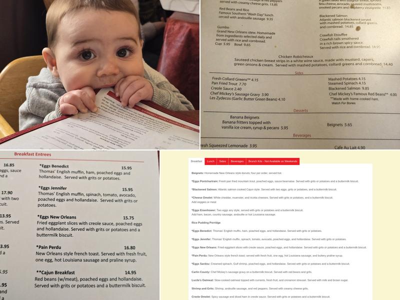 Lucile's Creole Cafe Menu