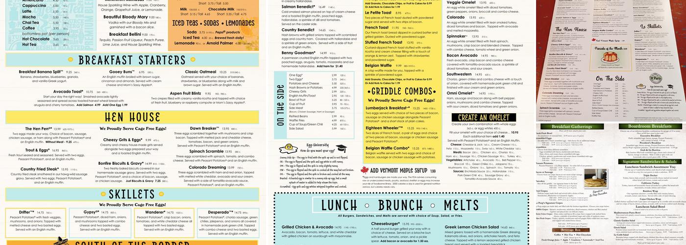 Le Peep Menu